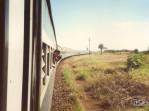 Viajando na antiga linha de trem entre Bauru, no interior de São Paulo, e Corumbá, no Mato Grosso do Sul, fornteira com a Bolívia (viagem de Julho de 1990)